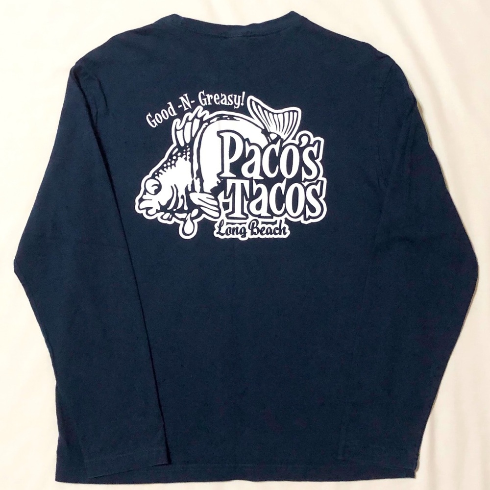 EUC- Old Navy Men’s L/S Navy Blue/White T-shirt- M